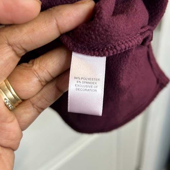 Cuddl Duds Women’s Fleece Sweatshirt/Pullover - Maroon & Orange - Size XL Tall - Picture 6 of 7